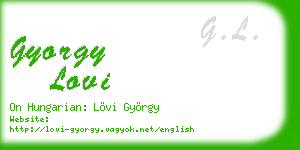 gyorgy lovi business card